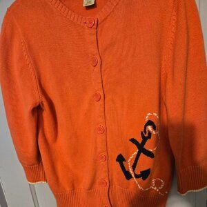 LL Bean Nautical Cardigan S